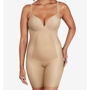 Maidenform Tan Shapewear Bodysuit with Molded Cups